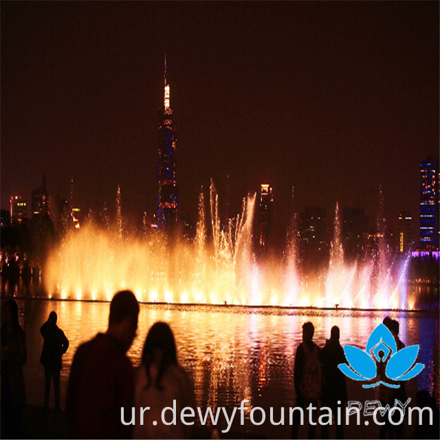 مقبول آؤٹ ڈور آرائشی بڑی رنگین موسیقی رقص گیس دھماکے کا چشمہ